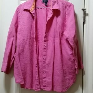 Chaps classic 3/4 sleeve shirt